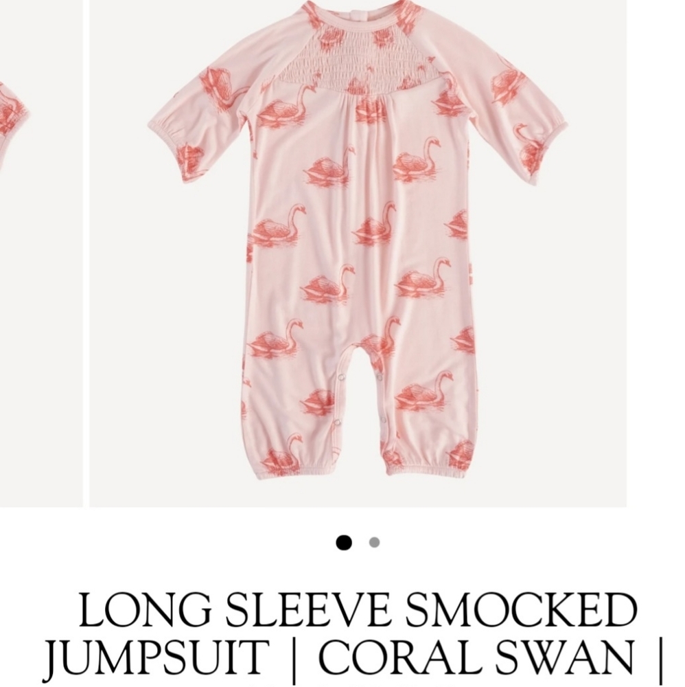 Kate quinn smocked jumpsuit swan